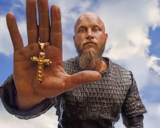 Ragnar Lothbrok With Cross paint by numbers