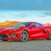 Red Corvette Paint By Numbers