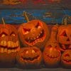 Scary Halloween Pumpkins paint by numbers