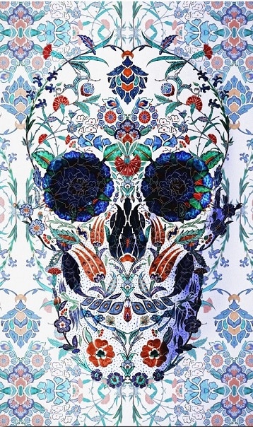 Skull With Mandala Of Flowers paint by numbers