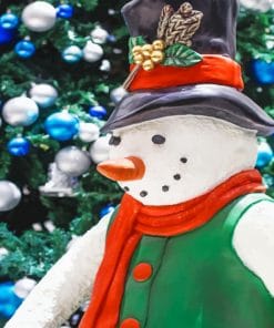 Snow Man With Clothes - Paint By Numbers