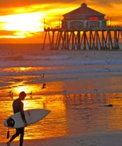 Southern California Beach paint by numbers
