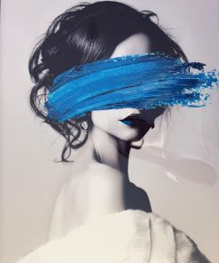 Woman And Blue Brush paint by numbers