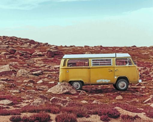 Yellow Mini Bus paint by numbers
