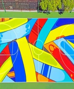 Bright Colorful Court paint by numbers