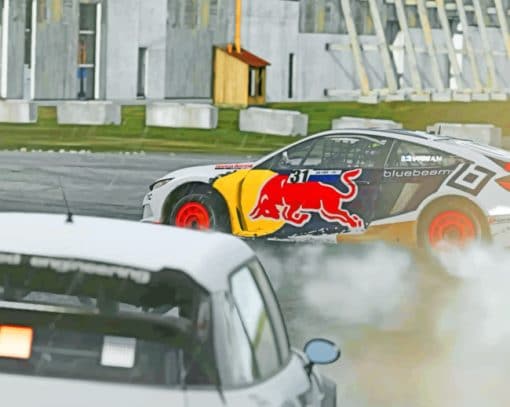 Nissan With Redbull Logo Sliding paint by numbers