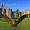 Ashford Castle And Bird Sculpture paint by numbers