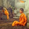 Buddhist Child Meditating In A Temple paint by numbers