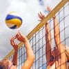 Girls Playing Volley Ball paint by numbers