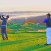 Golf Players Practicing paint by numbers