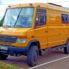 Yellow Mercedes Truck paint by numbers