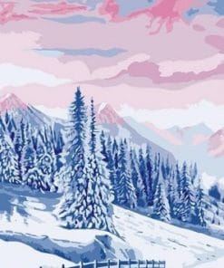 Snow Tundra Trees – Paint By Number
