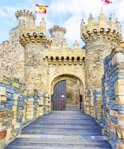 Templar Castle Of Ponferrada Spain – Landmarks Paint By Numbers