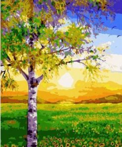 Sunset Spring Tree – Paint By Number
