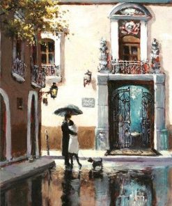 Romantic Walk At Liverpool - Paint By Numbers