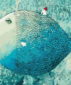 Blue Fish paint by numbers
