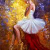 Abstract Ballerina paint by numbers
