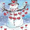Romantic Snowman - Paint By Number