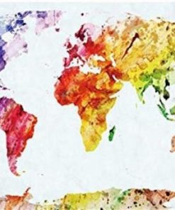 Colourful World Map - Paint By Number