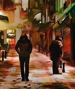Alone in Budapest Streets - Paint By Numbers