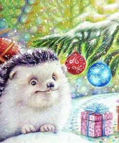 Christmas Hedgehog – Animals Paint By Numbers