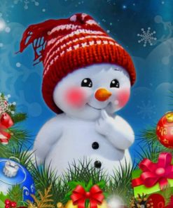 Christmas Snowman - Paint By Number