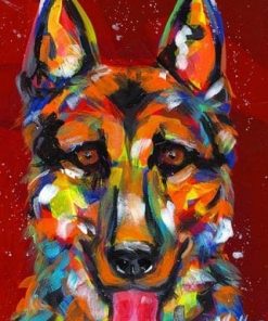 Colorful German Shepherd Dog - Paint By Number