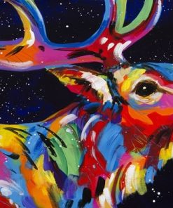 Colorful Reindeer - Paint By Number