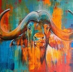 Colorful Buffalo - Paint By Numbers