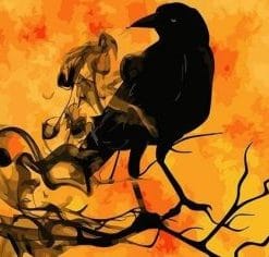 Crow with Black Smoke  - Paint By Numbers