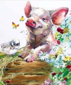 Pig And Bird – Paint By Number
