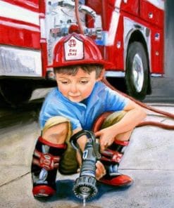 Firefighter Boy - Paint By Numbers