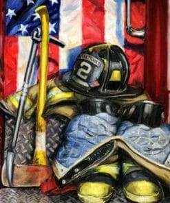 Fireman Costume - Paint By Numbers