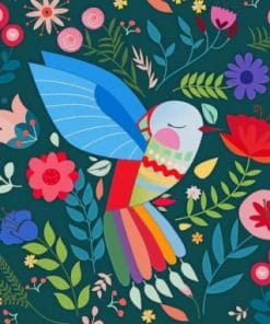 Bird Folk Art - Paint By Number