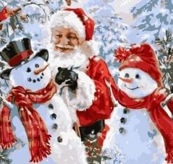 Santa Snowman - Paint By Number