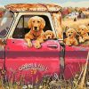 Dogs In Trucks - Paint By Numbers