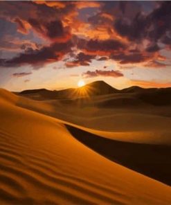 Sunset in the Desert – Landscape Paint By Number