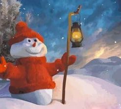Christmas Snowman Paint by numbers