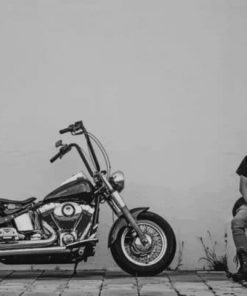 Harley Davidson Black Cruiser - Paint By Numbers
