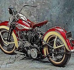 Harley Davidson Motorcycle - Paint By Numbers