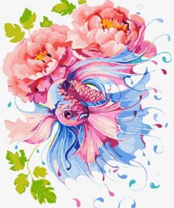 Betta Fish Peony Flower – Paint By Number