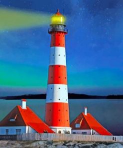 Lighthouse In Wadden Sea National Park Germany – Paint By Number