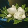 Magnolias On A Blue Velvet Cloth - Paint By Number