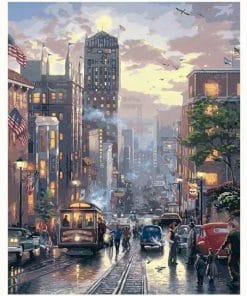 New York Manhattan Street - Cities Paint By Number