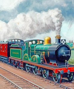 Old Train Railroad - Paint By Number