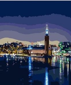 Stockholm Winter Night - Paint By Number