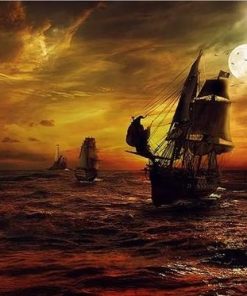 Pirate Ship - Paint By Number