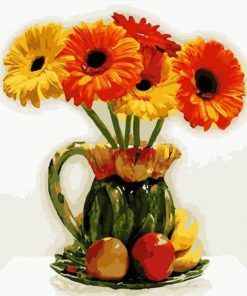 Yellow Daisy Flower Fruit - Flowers Paint By Numbers
