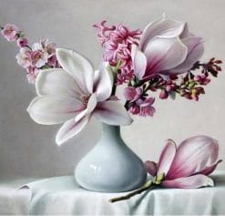 White Flowers - Paint By Number
