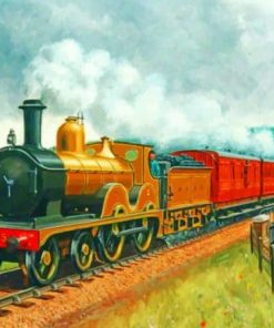 Train Railway - Paint By Number